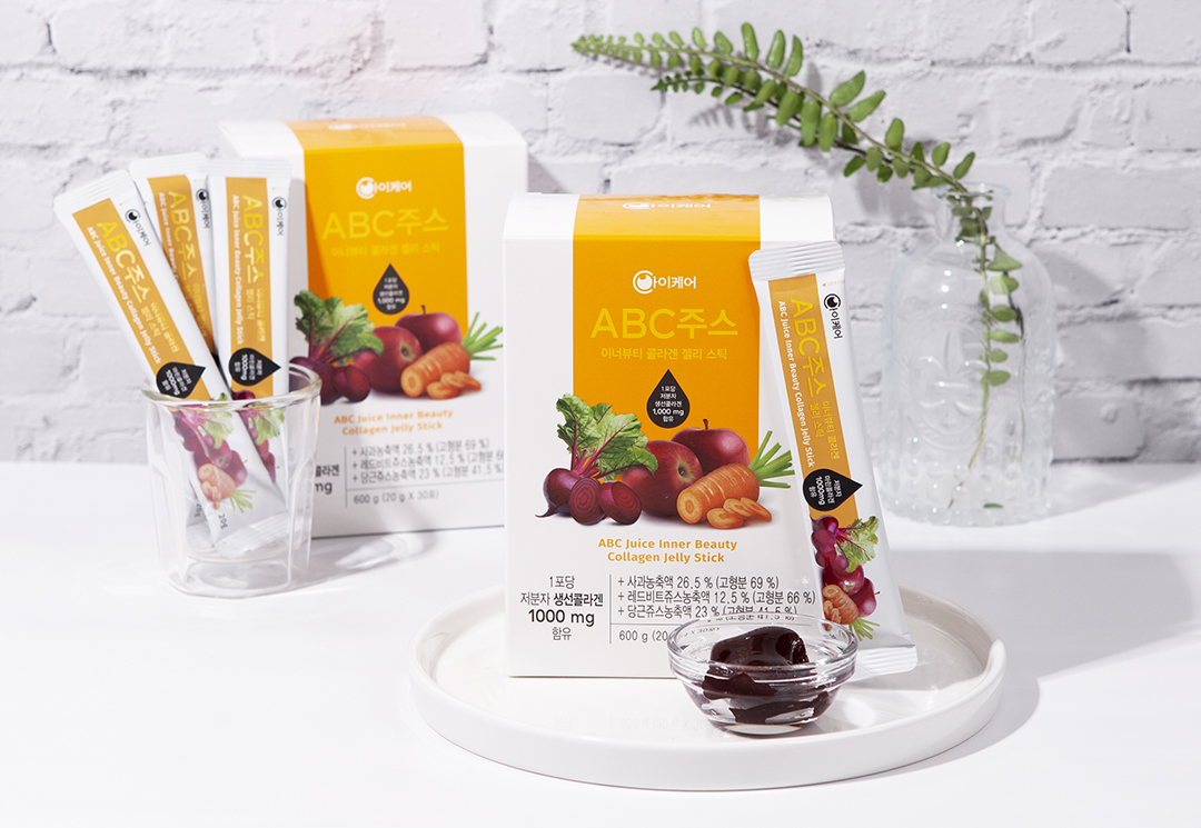 Low-Molecular Fish Collagen Jelly Stick ABC Juice / 20g x 30 Packets / Vegetable