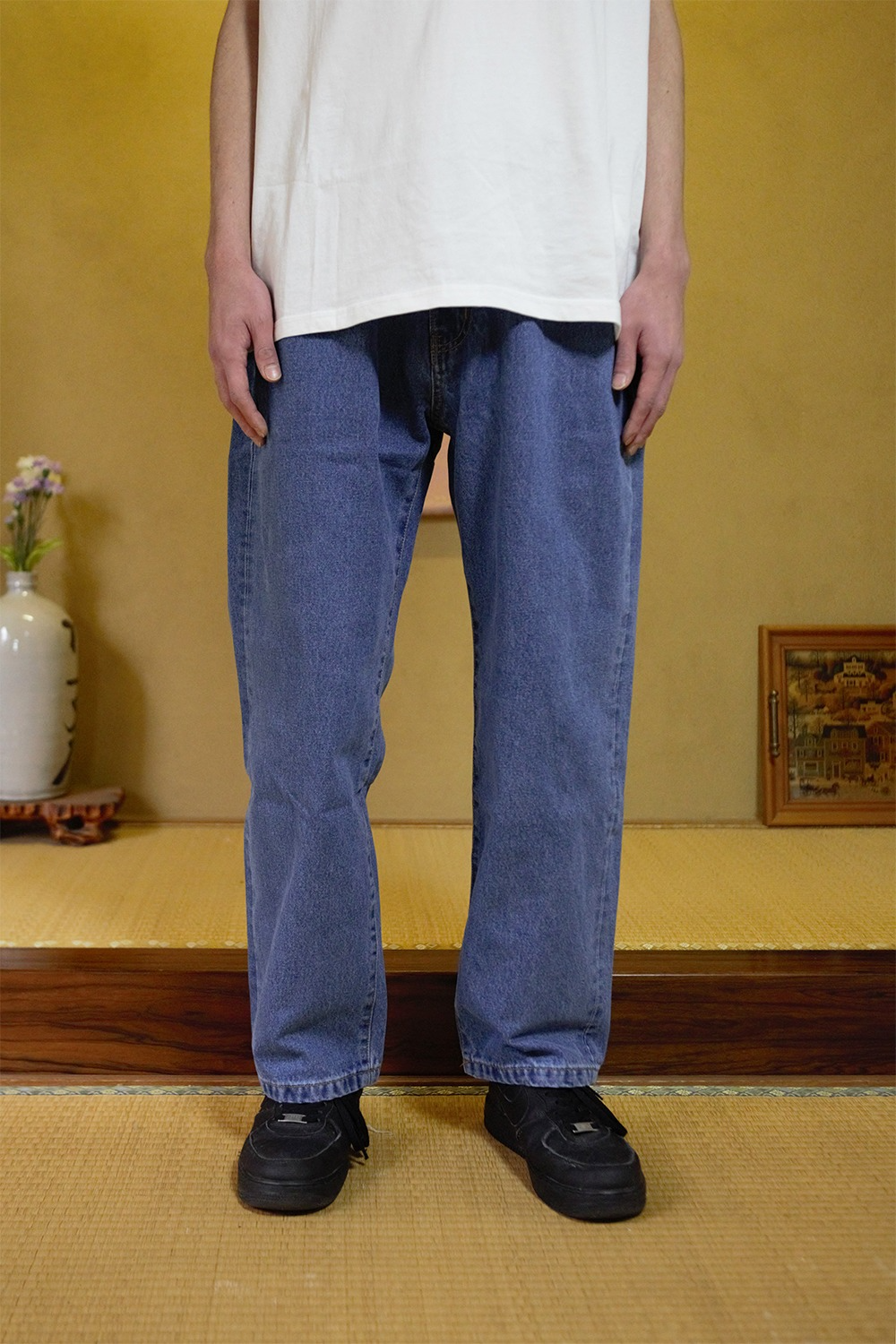 REPREVE Loose Denim Pants (Mid Blue)