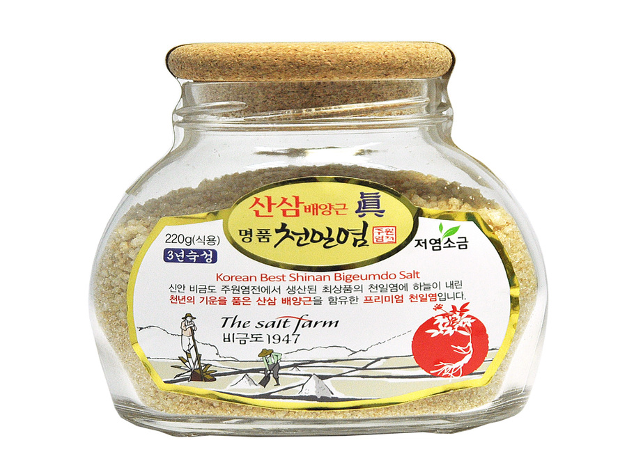Summer Hatsaldameun Brand Sea Salt (Wild Ginseng Salt) –220g / glass bottle