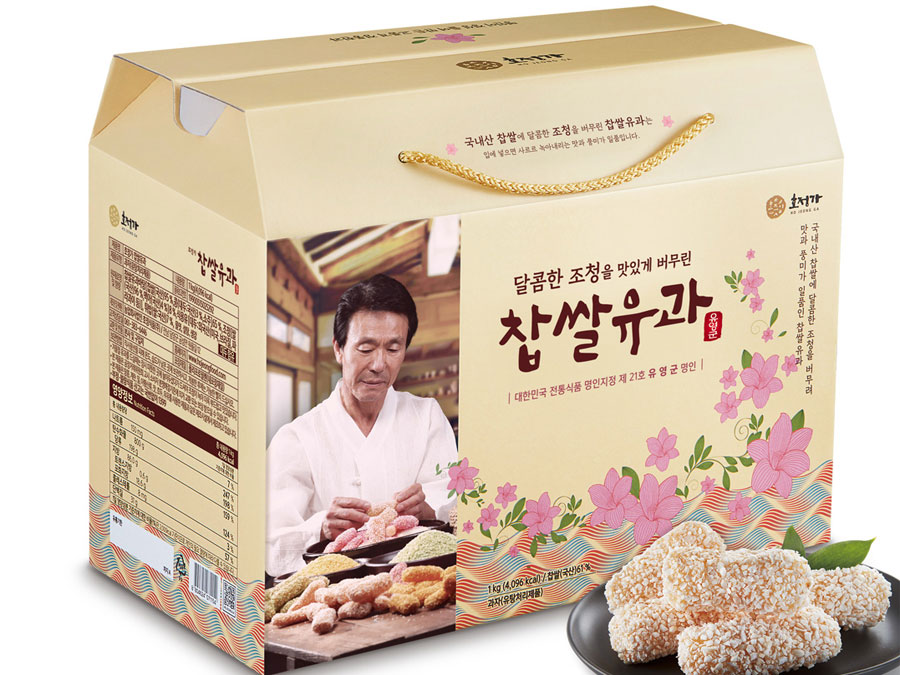 Changpyeong Hangwa (Korean Traditional Confectionery) Yugwa Set (Deep-fried Sweet Rice Cake) (1kg)