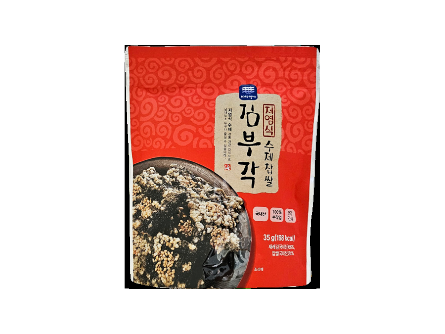 Gim Bugak (Low-Salt Glutinous Rice Handmade Seaweed Snacks)
