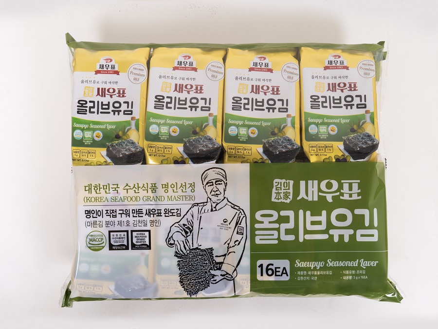 새우표완도김 올리브16p